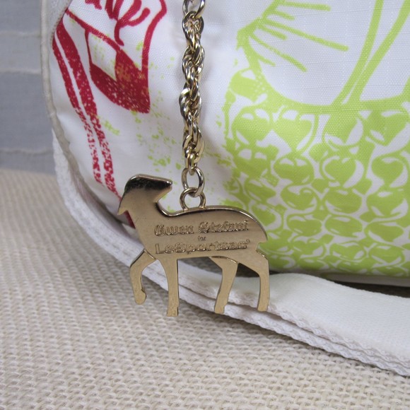 Very Rare L.A.M.B. LeSportsac Limited Edition Multi Icon Mega Barrel Bag w/Charm - Picture 4 of 16